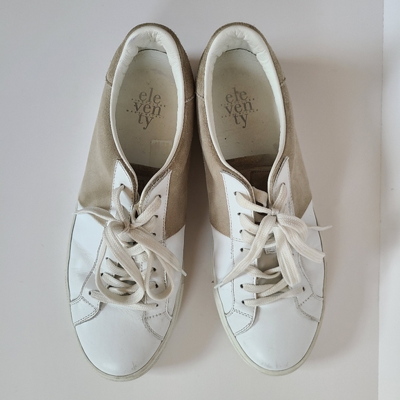 Eleventy Leather Suede Sneakers